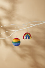 2 Rainbow Ornaments