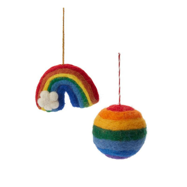 2 Rainbow Ornaments