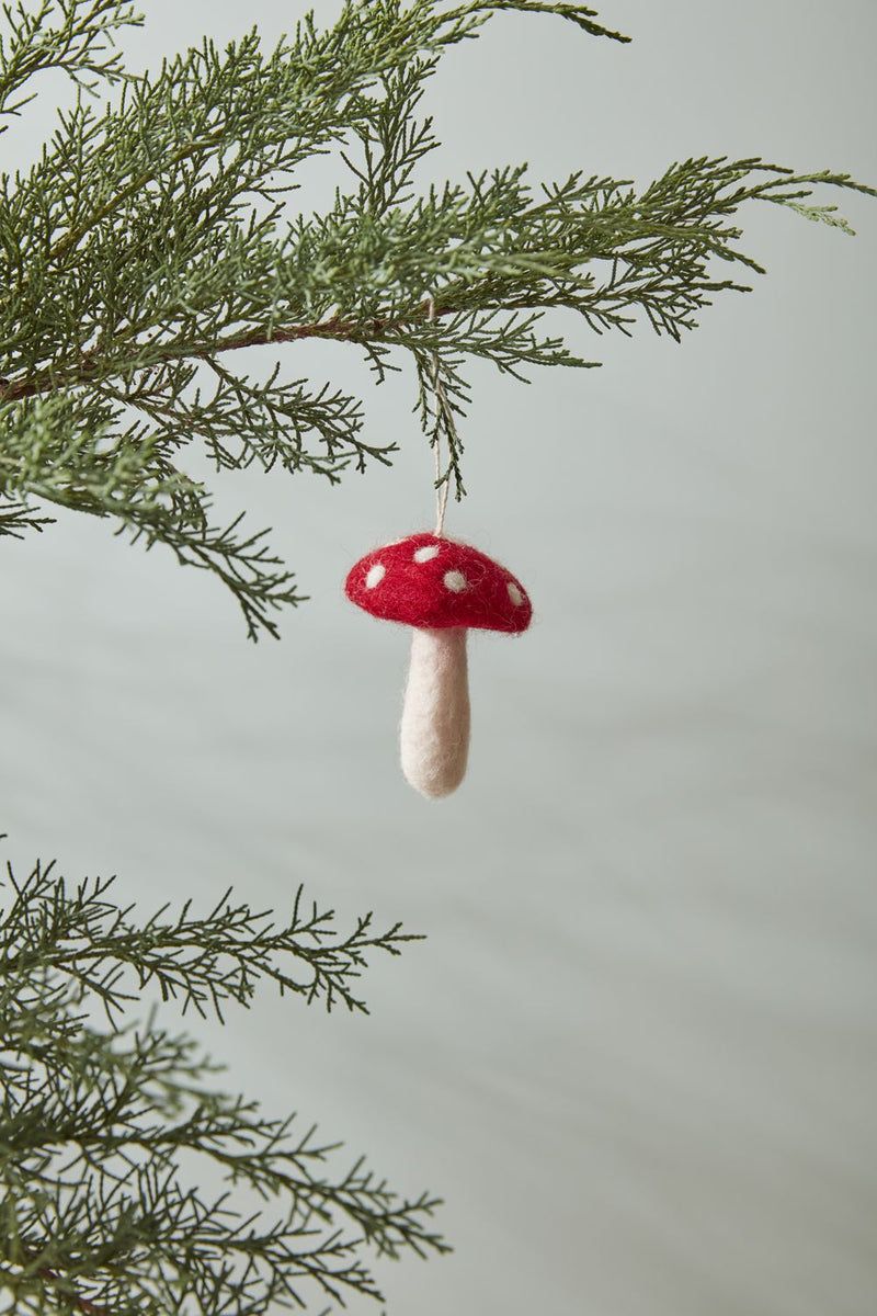 2 Mushroom Ornaments