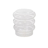 Glass Bubble Pot with Saucer