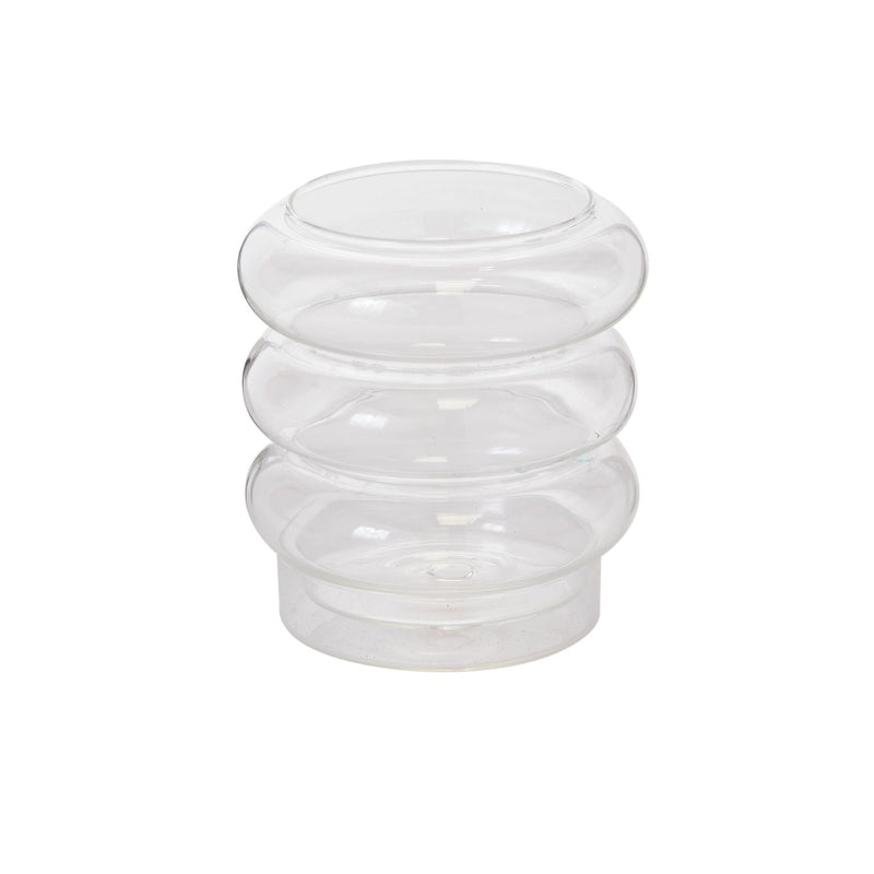 Glass Bubble Pot with Saucer