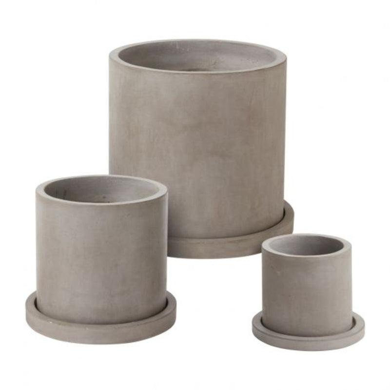 Classic Concrete Pot with Saucer